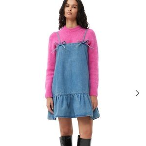 NWT GANNI TINT DENIM MINI DRESS